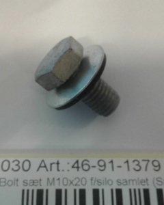 Bolt set M10x20 for silo gathered